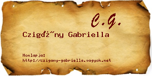 Czigány Gabriella névjegykártya