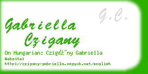 gabriella czigany business card